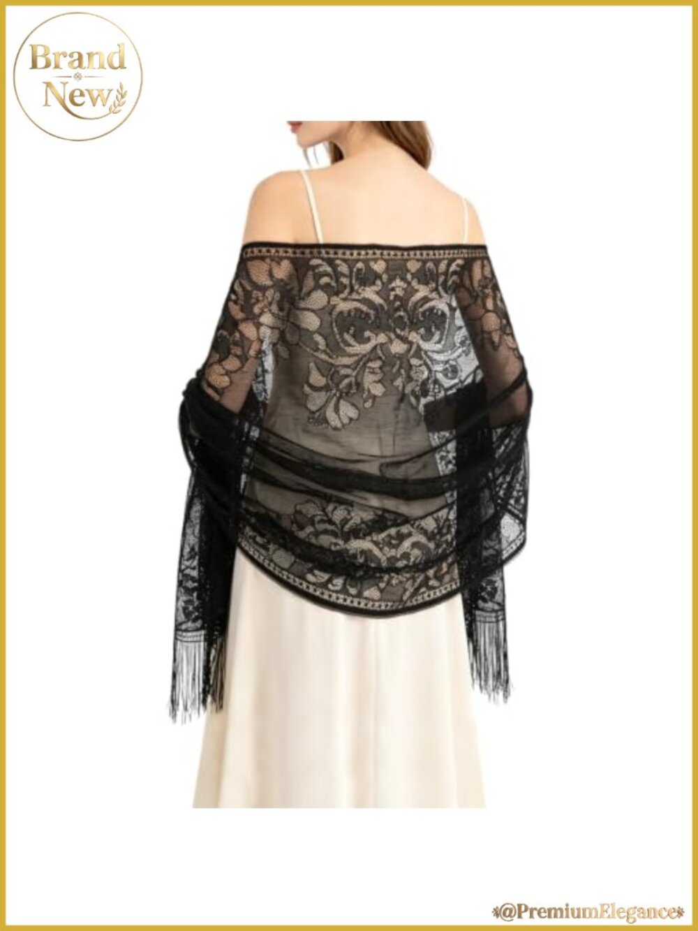 Lace Floral Shawl Wrap Women Evening Wedding Formal Cover Up